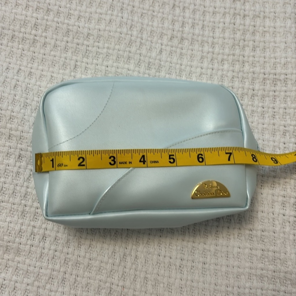 CHRISTIAN DIOR Perfume cosmetic bag travel make up bag top zipper light blue - Picture 13 of 16